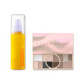 Urban Decay Naked Cool Palette & Dewy Setting Spray Bundle - Multi-Use Neutrals | All Nighter Waterproof (4 Fl Oz)