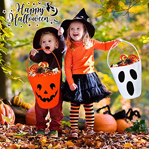 Halloween Trick or Treat Canvas Buckets - Scary Faces, 3 Pack