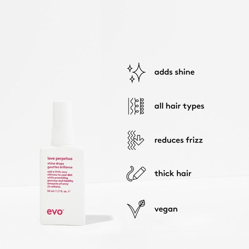 EVO Love Perpetua Shine Drops - Anti-Frizz Smoothing Serum for Thick, Coarse Hair | 1.7 fl oz
