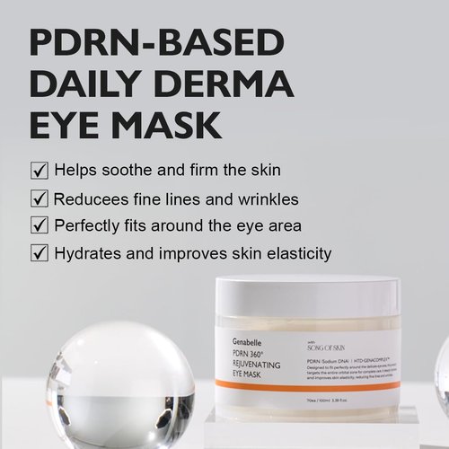 Genabelle PDRN 360° Rejuvenating Eye Mask - Hydrating Eye Patches for Dark Circles & Puffiness - 3.38 fl oz
