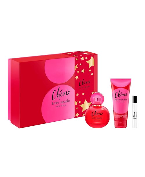 Kate Spade New York Cherie 3-Piece Eau de Parfum Gift Set - Fragrance Spray, Body Lotion & Travel Size