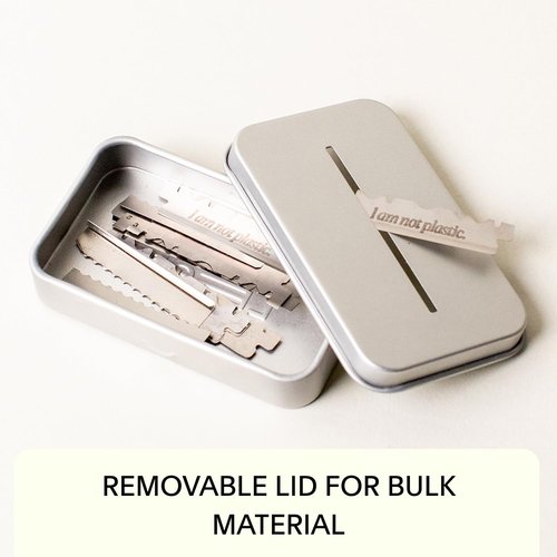 Leaf Shave Blade Recycling Tin - Blade Bank for Safety Razor Blades