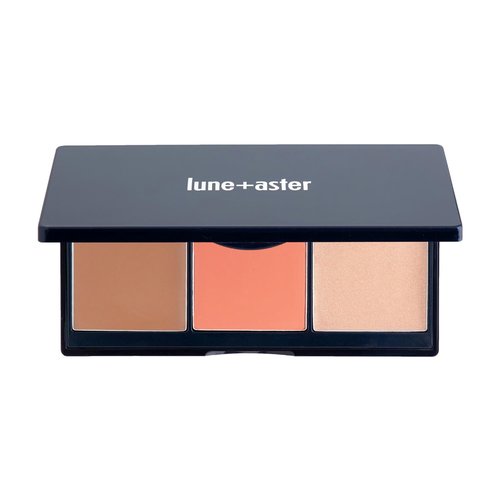 Lune+Aster Creamy Cheek Trio - Ultra-Blendable Bronzer, Blush & Highlighter Palette | All-In-One Set