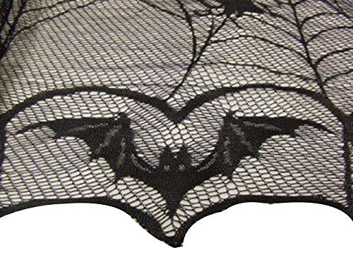 Halloween Lace Tablecloth Bat Spider Web Decor 48x96 Inch Spooky Party Cover