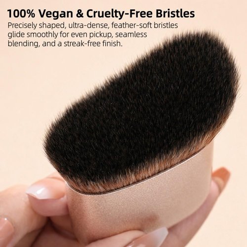 GOERTI Self Tanner & Bronzer Brush with Travel Case – Large Kabuki Body Makeup Brush for Face & Body, Ultra Soft Vegan Kabuki Foundation Makeup Brush for Liquid, Cream & Powder Applicator