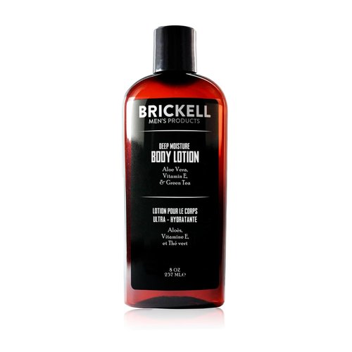 Brickell Men's Deep Moisture Body Lotion - Natural & Organic Hydration for Dry Skin | 8 Oz, Unscented