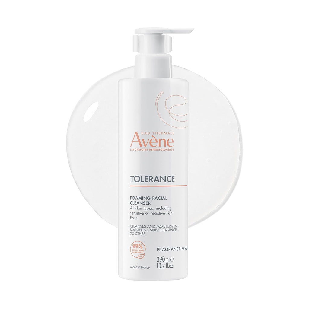 Avène Tolerance Daily Foaming Facial Cleanser - Gentle Face Wash for Sensitive Skin | Fragrance-Free, Glycerin & Niacinamide