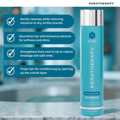 Keratherapy Moisture Shampoo - Anti-Frizz Formula with Kerabond Technology | 10.1 fl. oz. (300 ml)