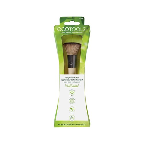 EcoTools Buffing Brush Set - Soft Custom Cut Bristles for Cream or Powder Foundation | Pack of 2