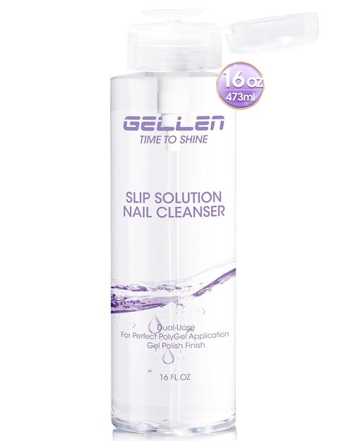 Gellen Nail Cleanser - 16oz Multi-Purpose Pump Bottle for Tacky Residue Removal & Nail Prep