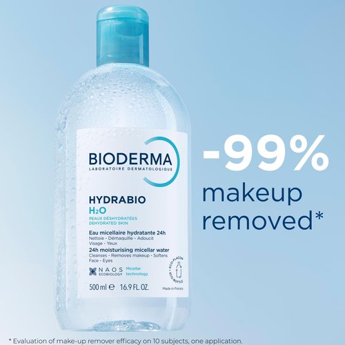 Bioderma - Hydrabio H2O Micellar Water - Gentle Face Cleanser & Makeup Remover for Sensitive Skin