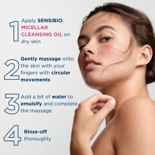 Bioderma Sensibio Micellar Cleansing Oil - Gentle Deep Cleansing Face Cleanser | 6.7 Fl Oz