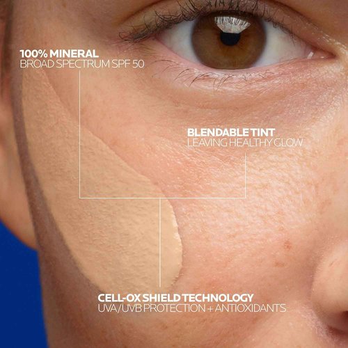 La Roche-Posay Anthelios 50 Tinted Mineral Sunscreen - Ultra Light Formula | 50ml/1.7oz (Pack of 2)