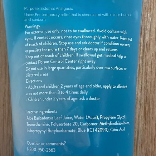 ALOE UP Aloe Vera Gel - Cooling Sunburn Relief Jelly for Face & Body | 96.6% Pure, Alcohol-Free, 4 Oz