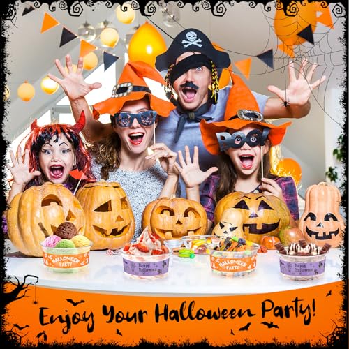 Halloween Plastic Candy Bowls 12oz Bulk Disposable Serving Dishes Party Supplies