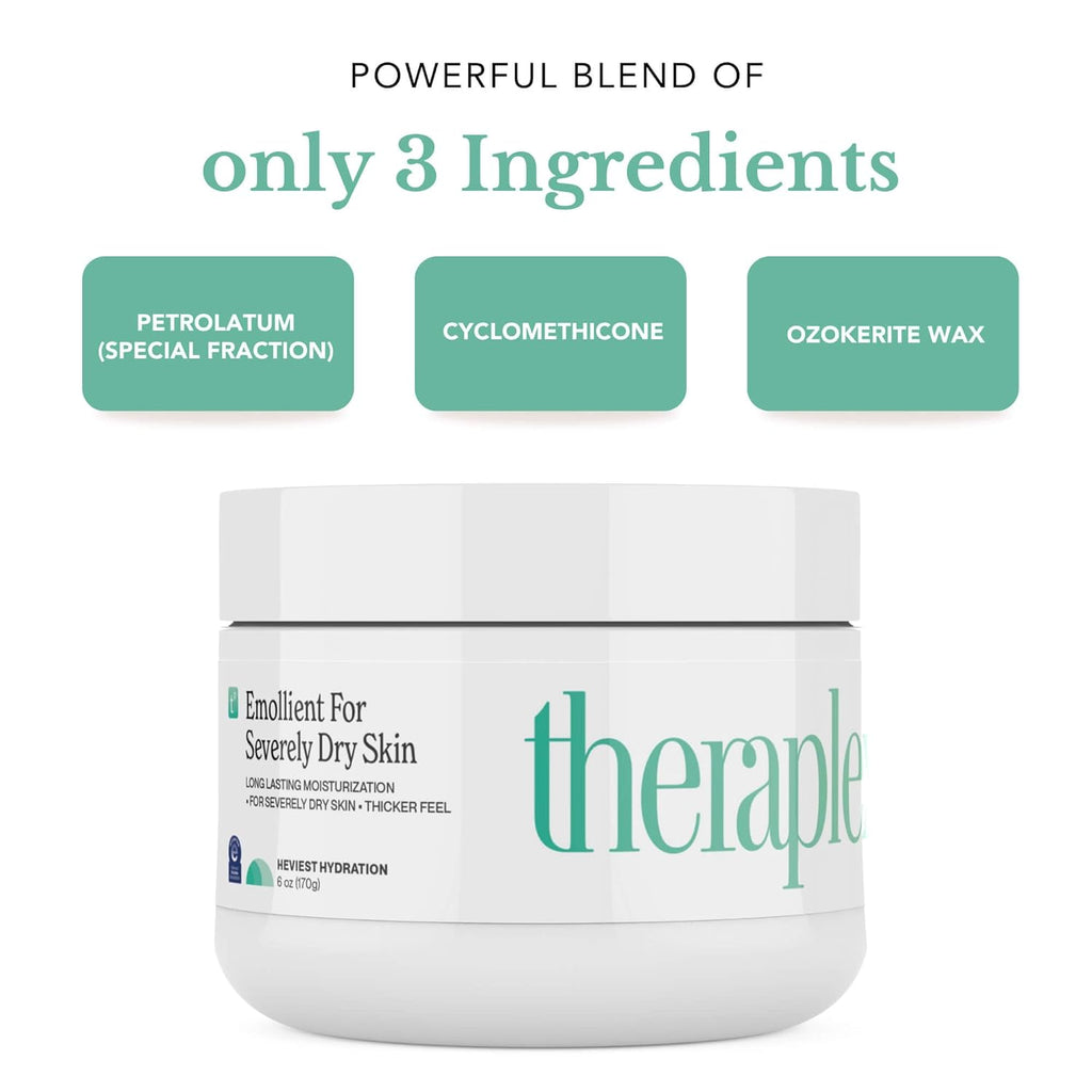 THERAPLEX Emollient Cream for Dry Skin - Fragrance-Free, Noncomedogenic, Dermatologist Recommended | 6 Oz Heavy Hydration