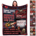 Horror Movies Throw Blankets Set of 4 - 40x60 Inch Flannel Halloween Gift