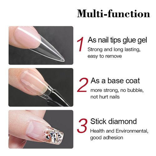 Oxxi Professional 15ml Nail Tips Glue Gel,False Nail Glue,Press On Nails uv Gel Nail Polish,