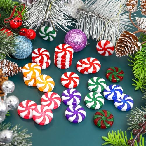 Christmas Candy Cane Ornaments - 100 Pack Peppermint Holiday Decorations - DIY Tree & Craft Accents