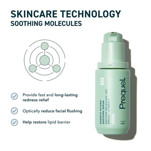 Prequel Skin Redness Reform - Calming Serum for Sensitive Skin with Oat Extract | 1oz Pump