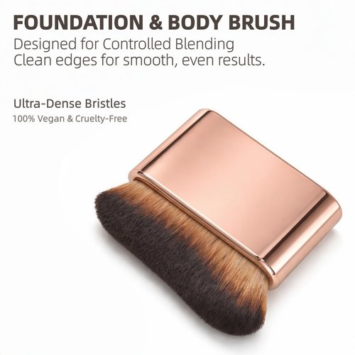 Self Tanner Brush, Kabuki Body Brush & Foundation Brush for Body Makeup, Professional Self Tanning Applicator for Legs, Arms, Face & Neck Even, Streak-Free Coverage for Liquid, Cream & Powder