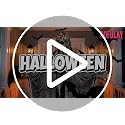 Red Halloween Skeleton with LED Red Glowing Eyes, Sound & Motion Activated, Swaying Body, Adjustable Arms, Yard & Indoor Decor