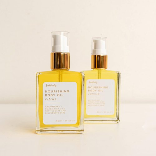 Bonblissity Nourishing Body Oil - Citrus Scented, Non-Greasy Hydrating Moisturizer | 2oz Travel Size for Dry Skin