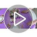 Light Purple Sequin Round Tablecloth 132 Inch - Glitter Party Decor Variation