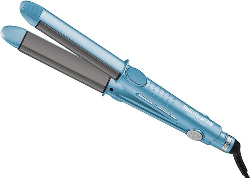 BaBylissPRO Nano Titanium Flat Iron - 1" Curved Styler for Professional Results on All Hair Types