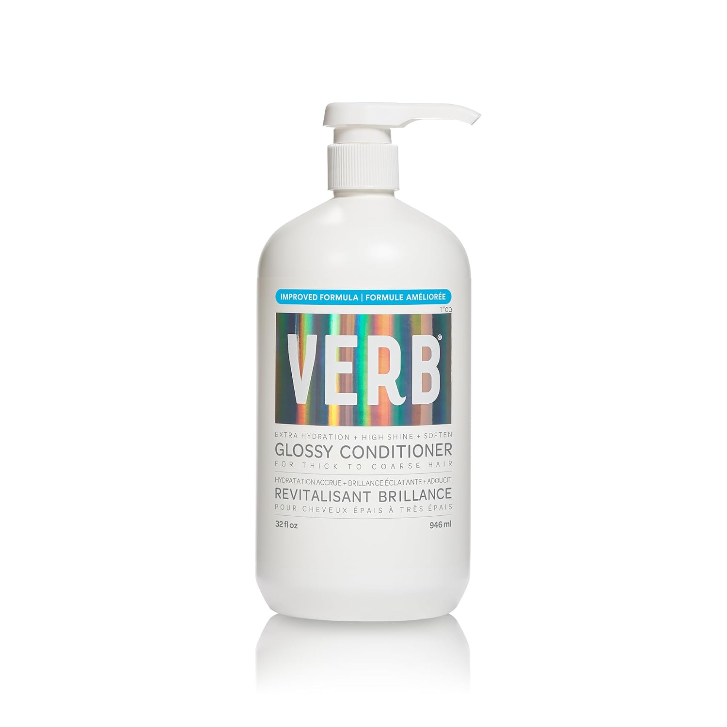 VERB Glossy Conditioner - Conditions, Detangles & Adds High Shine for Thick to Coarse Hair | Vegan & Sulfate-Free