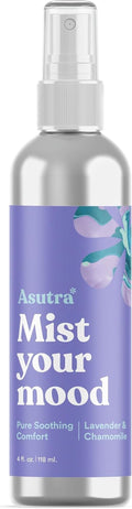 ASUTRA Aromatherapy Pillow Spray - Lavender & Chamomile Essential Oil Mist, 4 fl oz Aluminum Bottle | Refresh Face, Body, Rooms & Linens