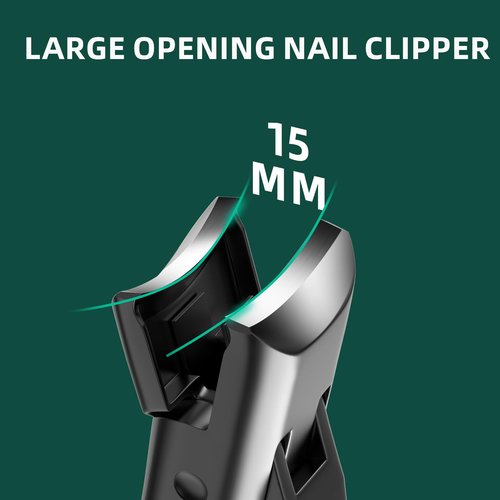 German Nail Clippers for Men Thick Nails, VANWIN Toenail Clippers for Seniors Large Wide Jaw Opening, Heavy Duty No Splash Fingernail Clipper with Safety Lock Nail Clippers with Catcher for Women