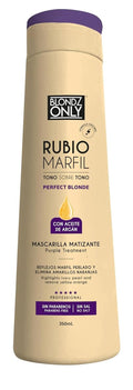 Rubio Marfil Purple Toning Hair Mask - Eliminates Brassiness & Neutralizes Yellow Tones | 11.8 Fl Oz