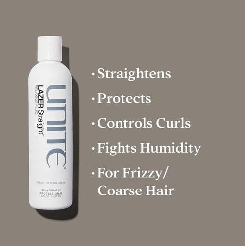 UNITE Hair – LAZER Straight Relaxing Fluid – Anti-Humidity Frizz Control & Thermal Protection – 8 Fl Oz