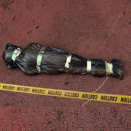 Halloween Inflatable Hanging Corpse Body Bag Set - Black Outdoor Indoor Decoration