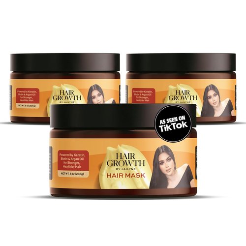 Jailyne Ojeda Hair Growth Repair Mask - Protein-Enriched Deep Conditioning Treatment for Damaged Hair - Sulfate-Free & Paraben-Free