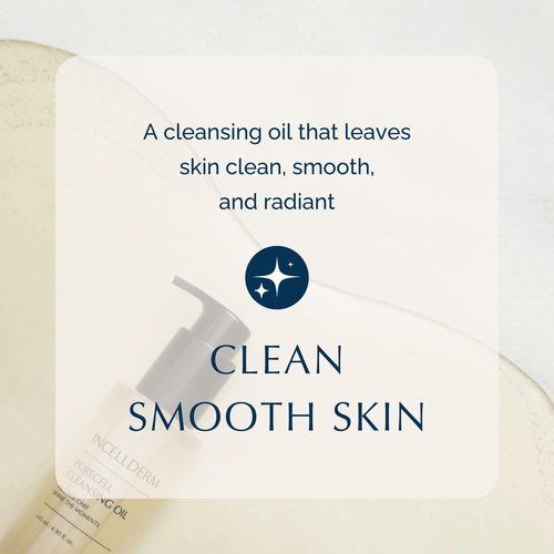 Riman Incellderm Purecell Cleansing Oil | 4.9 fl oz | Gentle Makeup Remover and Hydrating Cleanser | Suitable for Various Skin Types | Lightweight, Plant-Based Formula