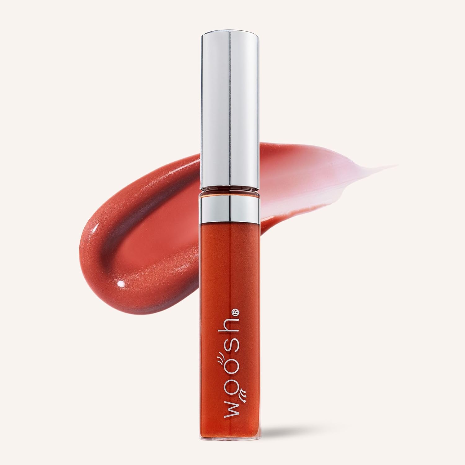 Woosh Beauty Spin-On Lip Gloss - Hydrating Hyaluronic Acid & Shea Butter, Vegan & Cruelty-Free, Glow Finish