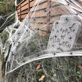 MSQ Spider Web Halloween Decorations - Style6, 600 Sq Ft Stretch Cobwebs with 20 Fake Spiders