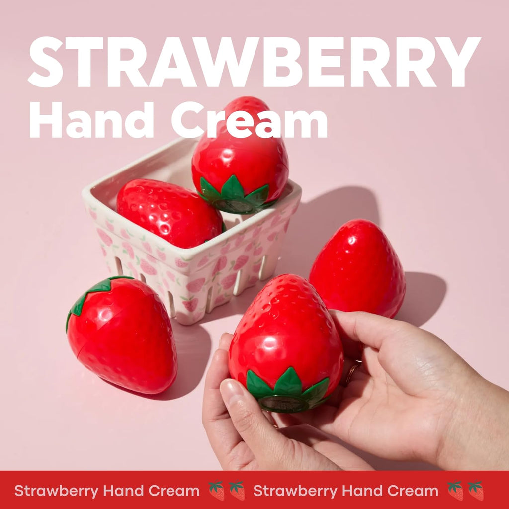 TONYMOLY Strawberry Hand Cream - Lightweight Hydrating Moisturizer with Shea Butter, 1.05 oz