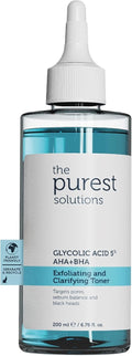 Purest Solutions Exfoliating Toner - Glycolic Acid 5% AHA + BHA for All Skin Types - Vegan | Cruelty-Free (6.76 fl. oz)