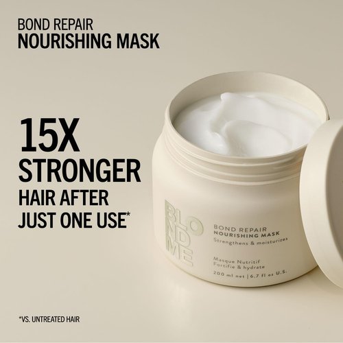 BlondMe Bond Repair Nourishing Mask - Intensive Treatment for Blonde, Lightened & Grey Hair | Adds Moisture & Softness