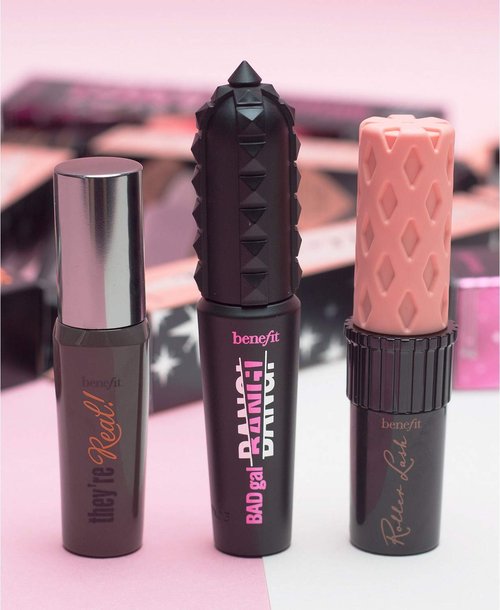 Benefit Cosmetics Lash Leader Mini Travel Trio - Roller Lash, Bad Gal Bang & They’re Real | Perfect for On-the-Go Glam