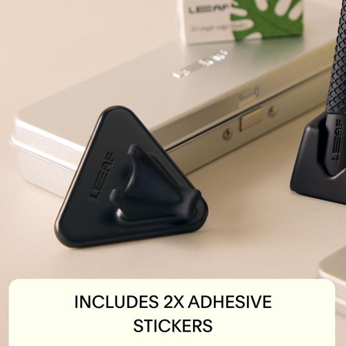 Leaf Shave | Shower Holder, Mercury - Bathroom Adhesive Razor Wall Hook Compatible Only with The Leaf Razor, Twig Razor, and Thorn Razor