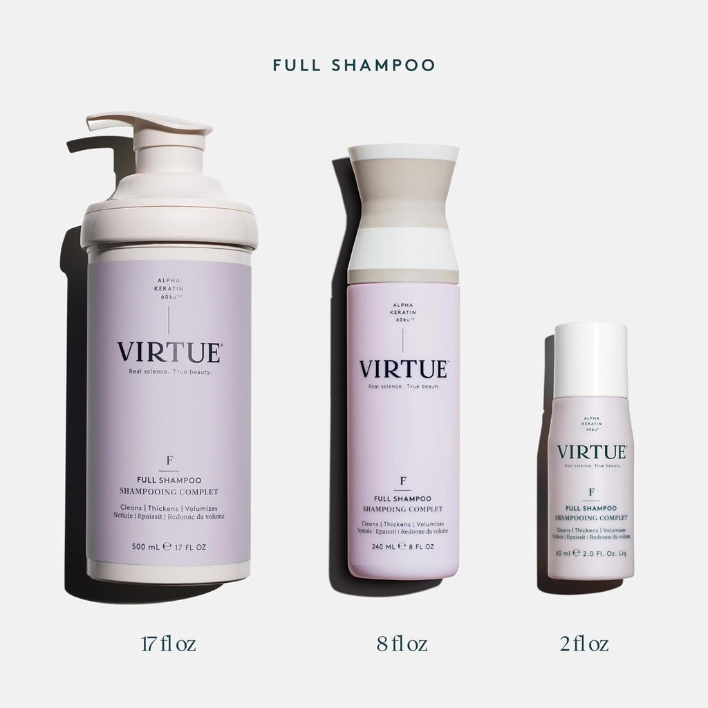 Virtue Full Volumizing Shampoo - Sulfate Free, Thickens Hair, Safe for All Hair Types