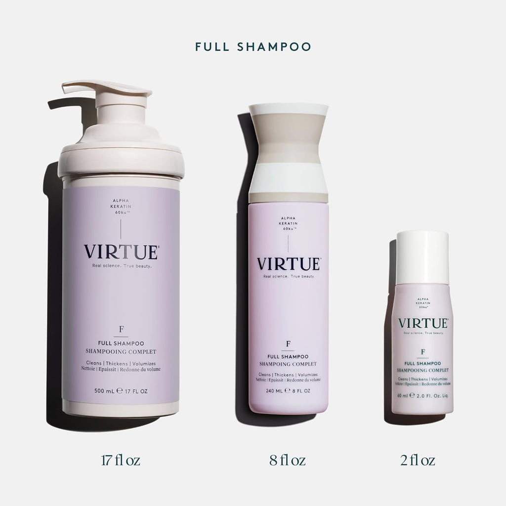 Virtue Full Volumizing Shampoo - Sulfate Free Formula for Thick, Color-Safe Hair Care