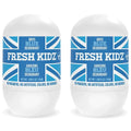 Fresh Kidz Roll On Deodorant for Kids and Teens - Baking Soda and Aluminum-free 24 Hour Protection for Sensitive Skin - Boys "Blue" 1.86 fl.oz. (2 Pack)