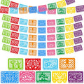 Blue Dia De Los Muertos Papel Picado Banner Set - 12 Pack, 216FT