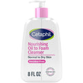 Cetaphil Nourishing Oil to Foam Facial Cleanser - 24 Hour Hydration for Normal to Dry Skin | 8 fl oz