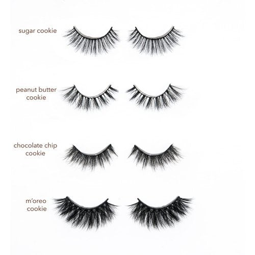 Beauty Bakerie Reusable False Eyelashes with Compact + Mirror, Natural & Wispy False Eye Lashes Pack, Makeup Essentials, Fake Strip Lashes for Natural Look, Anything for the Cookies